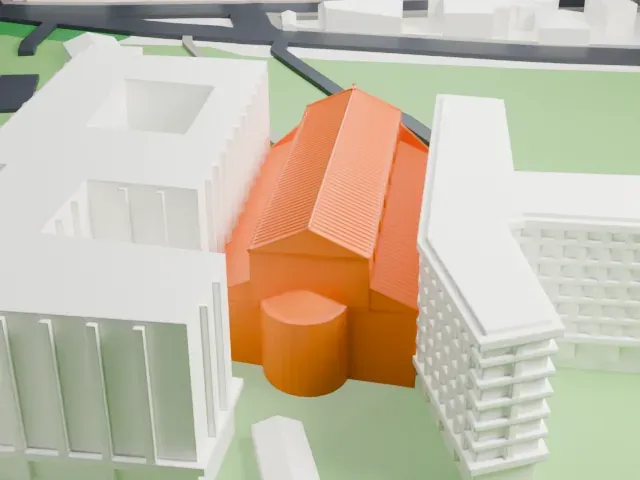 San Pancrazio model, West view