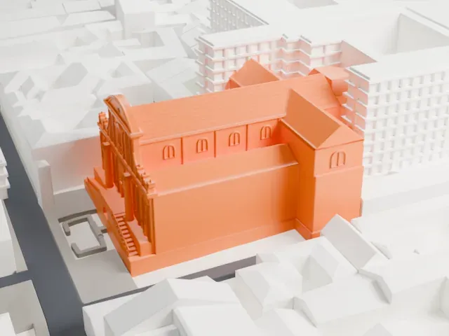 San Paolo Maggiore, Naples model, East view