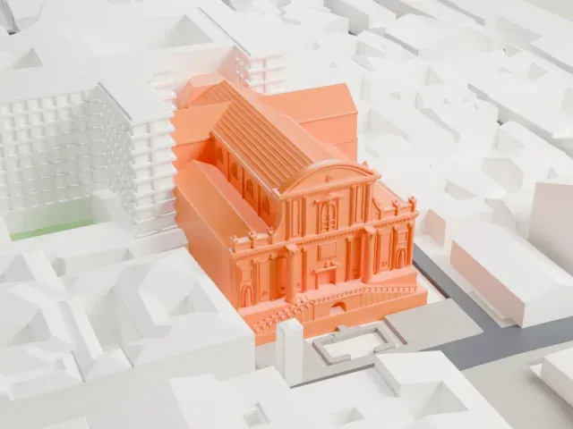 San Paolo Maggiore, Naples model, South view