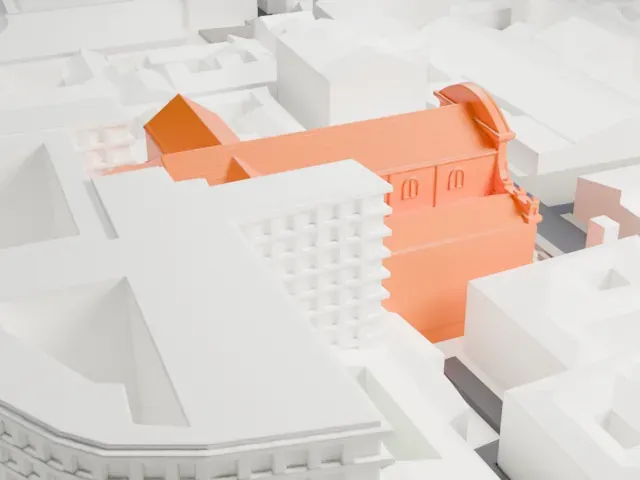 San Paolo Maggiore, Naples model, West view