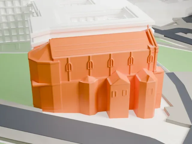 San Pietro in Montorio model, South view