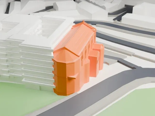 San Pietro in Montorio model, West view