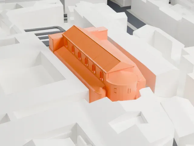 San Pietro in Vincoli model, East view