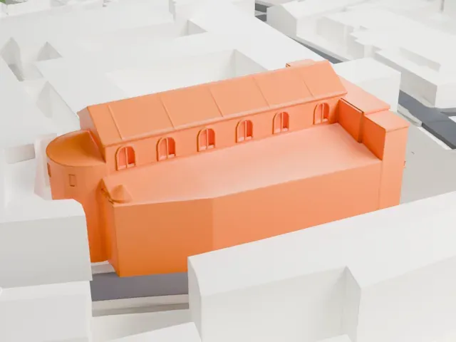 San Pietro in Vincoli model, North view