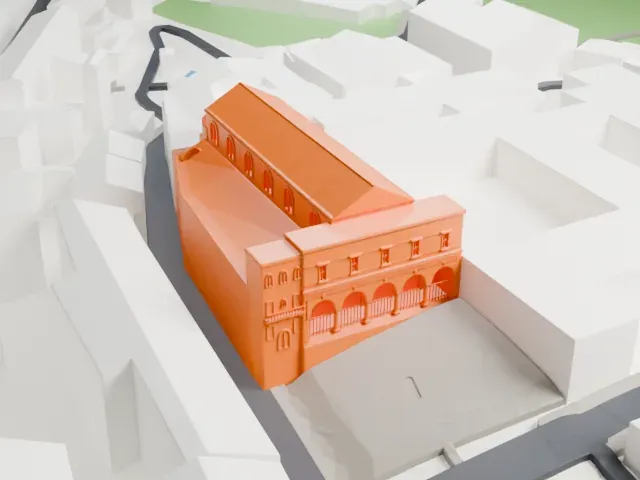San Pietro in Vincoli model, West view