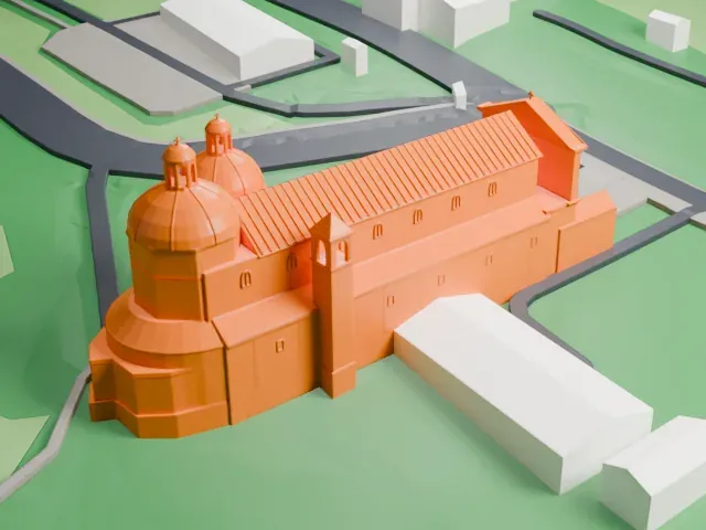 San Sebastiano fuori le mura model, South view