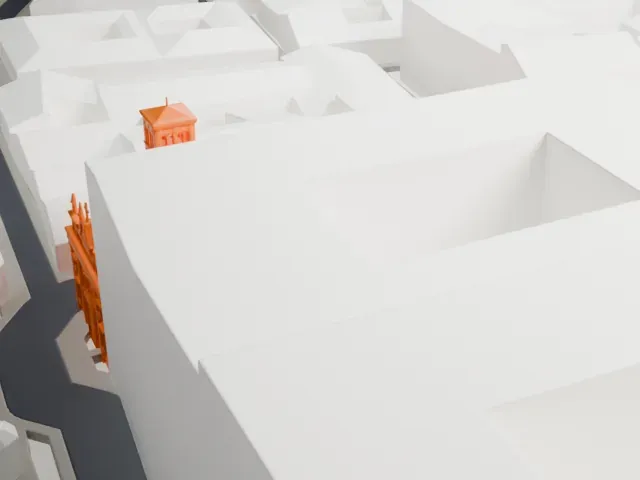 San Silvestro in Capite model, East view