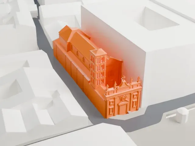 San Silvestro in Capite model, South view