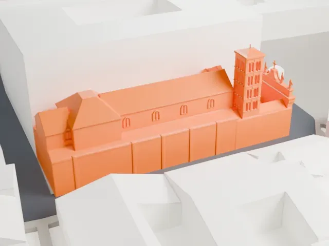 San Silvestro in Capite model, West view