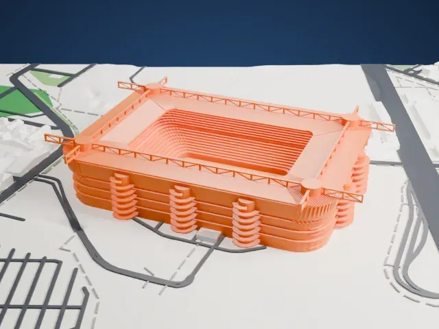 San Siro model, West view
