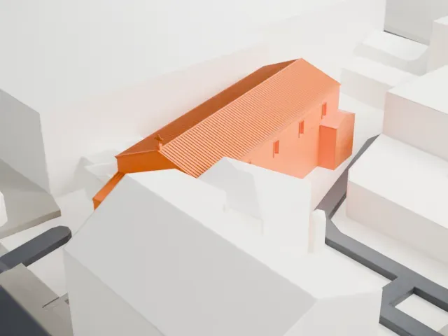 San Vitale, Rome model, East view