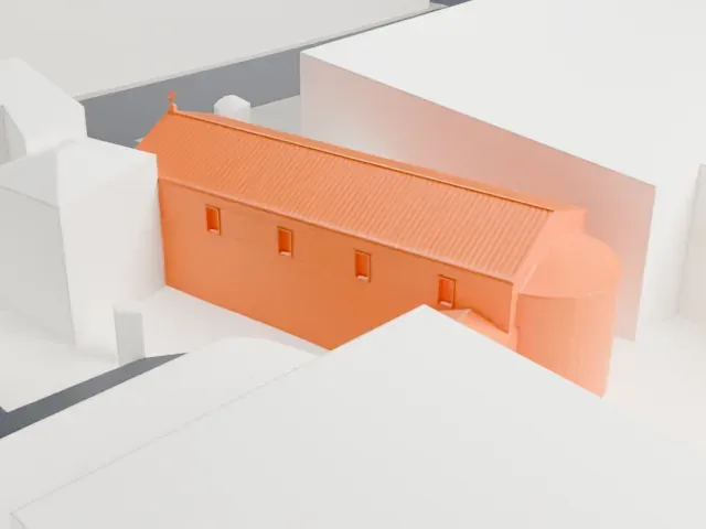 San Vitale, Rome model, North view