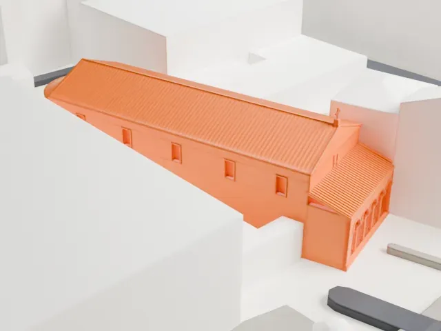 San Vitale, Rome model, South view