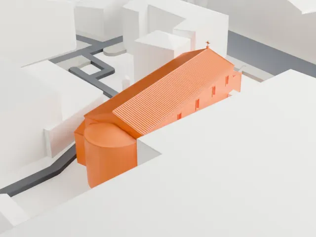 San Vitale, Rome model, West view