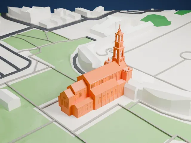 Sanctuary of Fátima model, North view