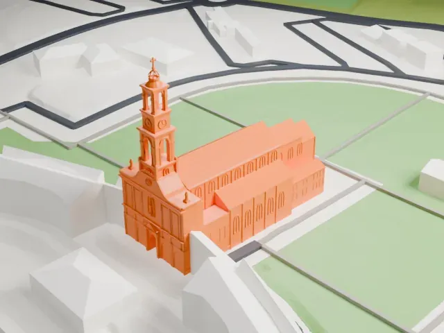 Sanctuary of Fátima model, South view