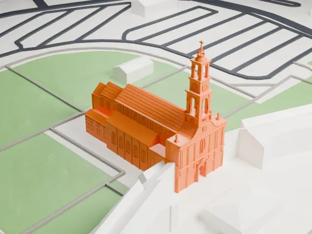 Sanctuary of Fátima model, West view