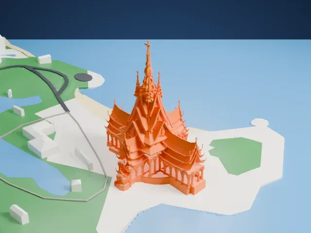 Sanctuary of Truth model, East view