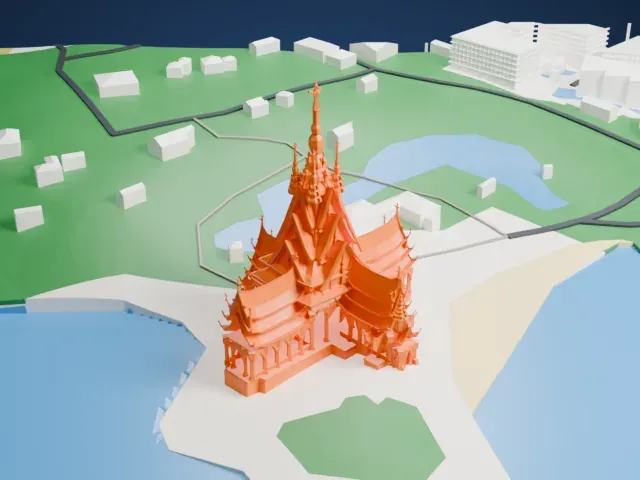 Sanctuary of Truth model, North view