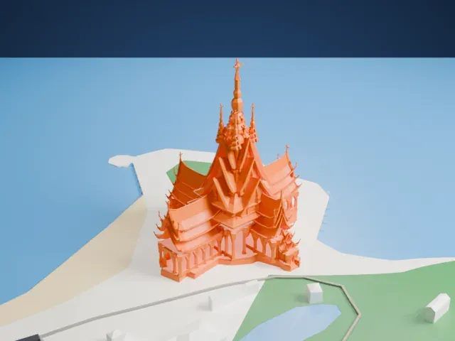 Sanctuary of Truth model, South view