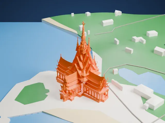 Sanctuary of Truth model, West view