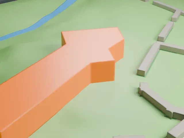 Sandra Day O'Connor House model, West view