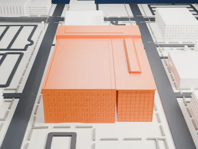 Sandra Day O'Connor United States Courthouse model, East view