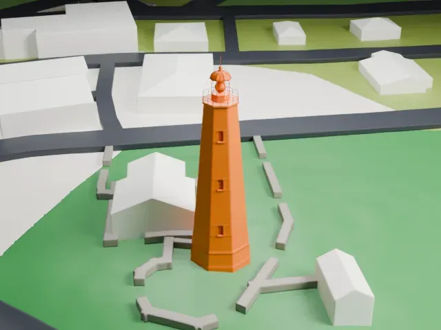 Sandy Hook Light model, East view