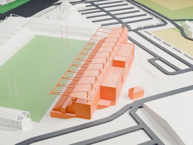 Sandy Park model, North view