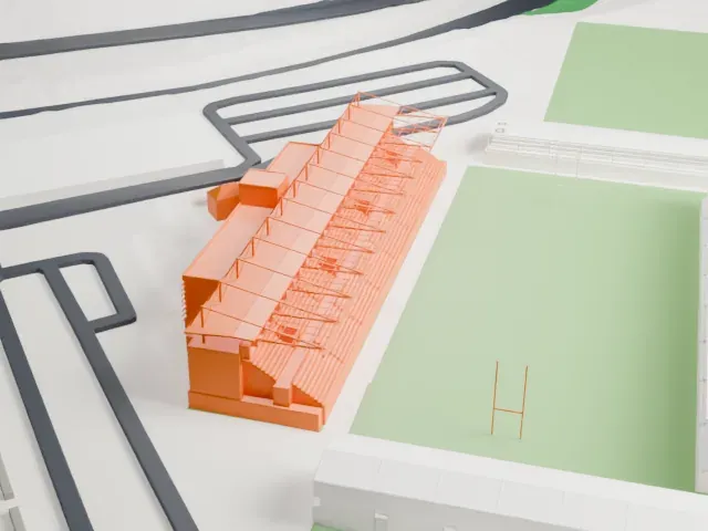 Sandy Park model, South view