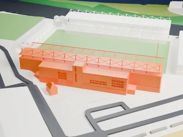 Sandy Park model, West view