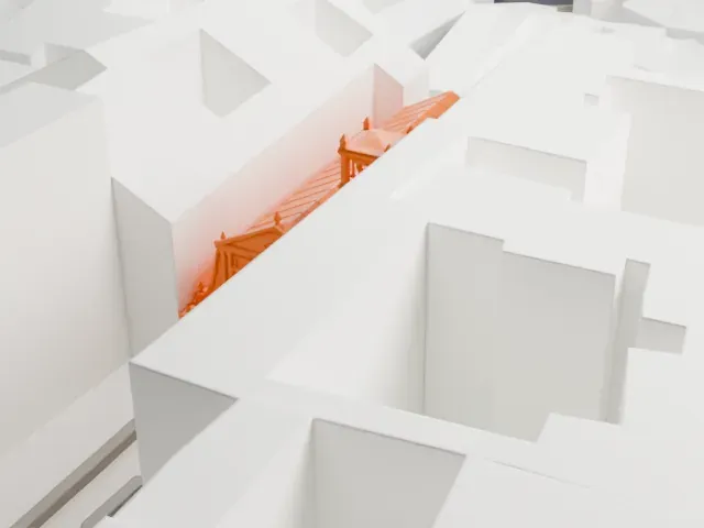 Santa Cecilia in Trastevere model, East view