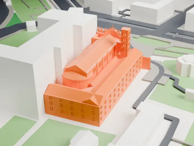 Santa Croce in Gerusalemme model, East view