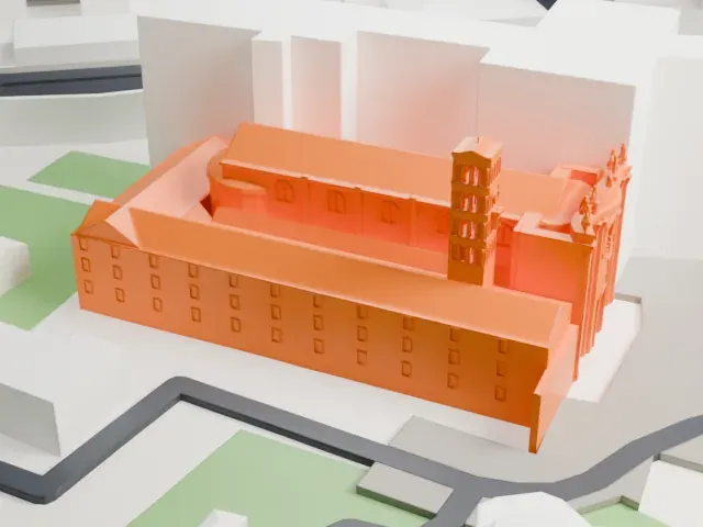 Santa Croce in Gerusalemme model, North view