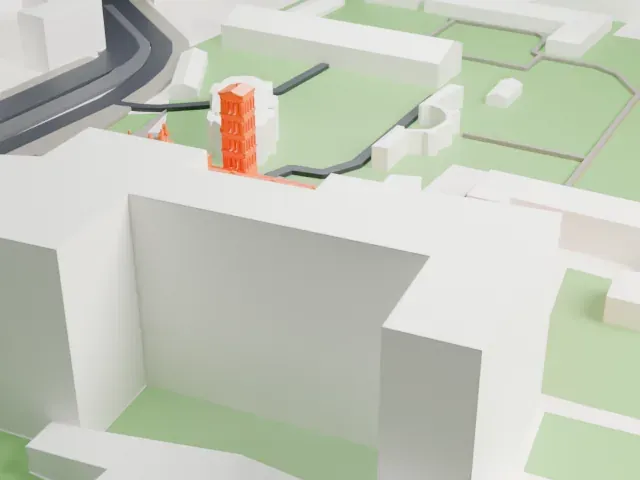 Santa Croce in Gerusalemme model, South view