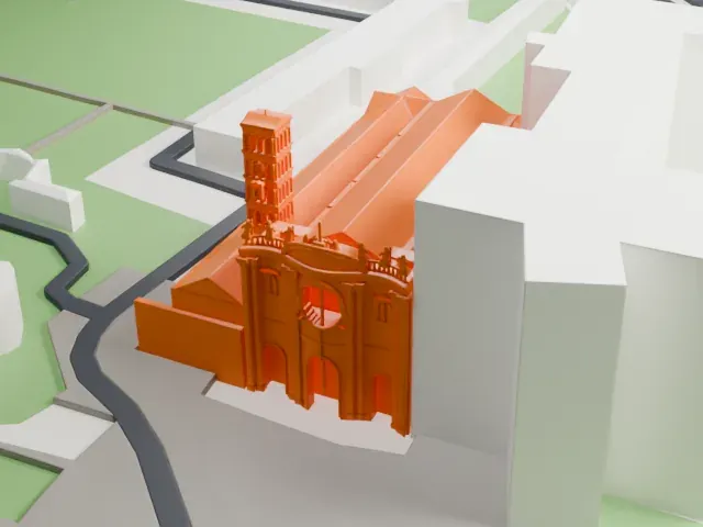 Santa Croce in Gerusalemme model, West view