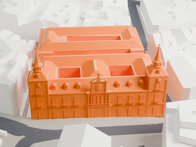 Santa Cruz Palace, Madrid model, North view