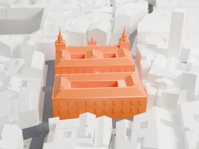 Santa Cruz Palace, Madrid model, South view