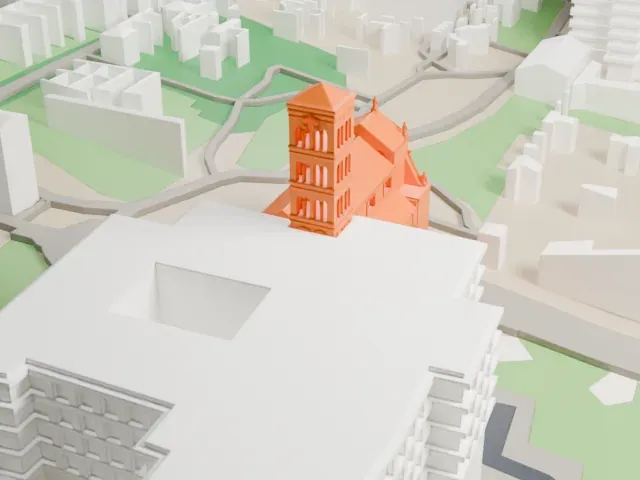 Santa Francesca Romana model, East view