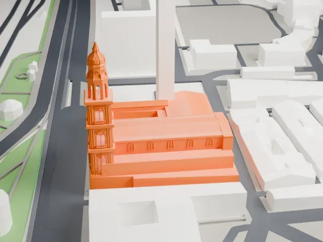 Santa Maria del Carmine, Naples model, East view