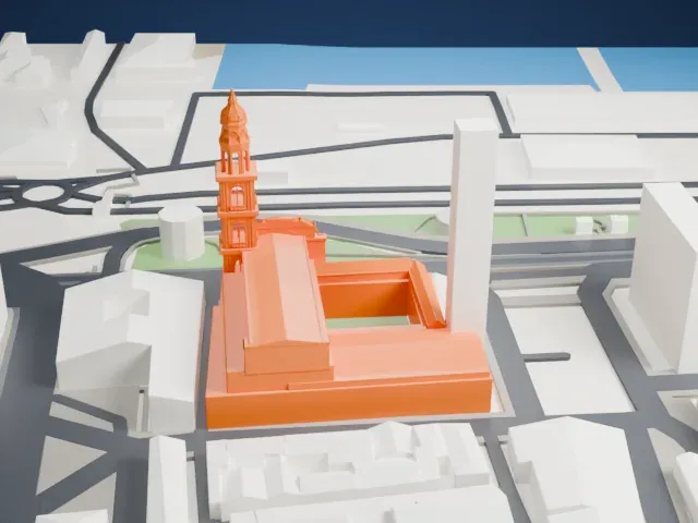 Santa Maria del Carmine, Naples model, North view