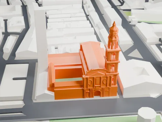 Santa Maria del Carmine, Naples model, South view
