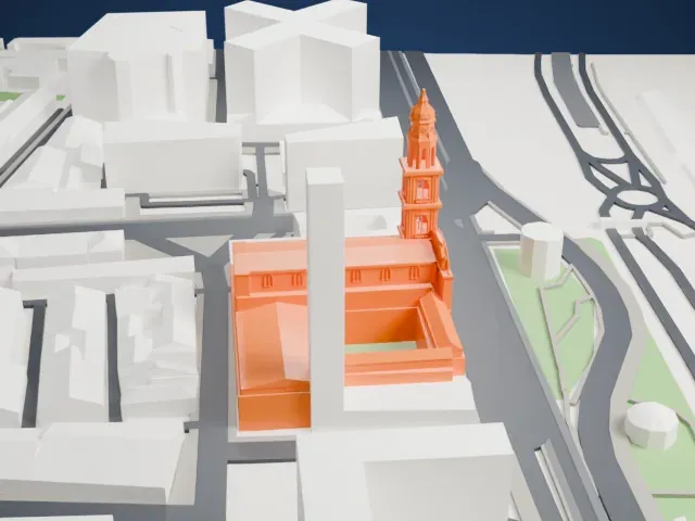 Santa Maria del Carmine, Naples model, West view