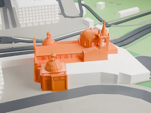 Santa Maria del Popolo model, South view