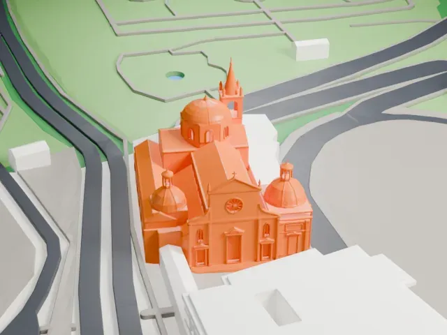 Santa Maria del Popolo model, West view