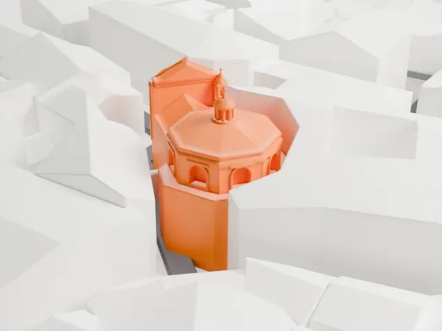 Santa Maria della Pace model, East view