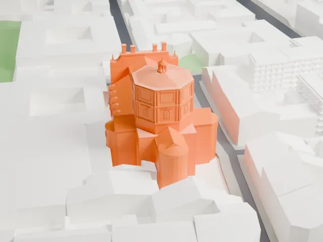Santa Maria della Passione model, East view