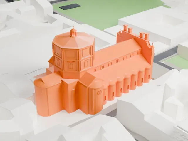 Santa Maria della Passione model, North view