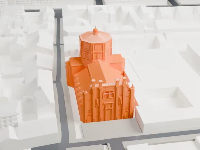 Santa Maria della Passione model, West view