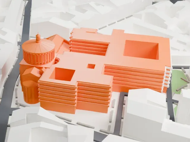Santa Maria delle Grazie model, East view